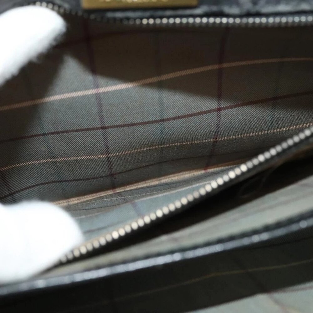 Burberrys Business Bag Leather Black Gold Auth bs26949 - Picture 13 of 16